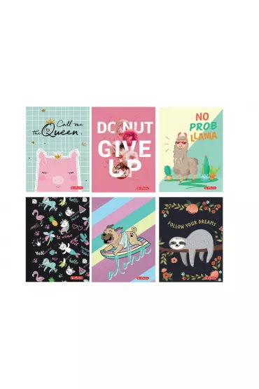 Herlitz Zeszyt A5 Humorous girls dwie linie 32 kartki 10 szt.