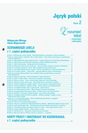 Zrozumie� tekst - zrozumie� cz�owieka 2 Scenariusze lekcji - Adam Majerowski, Ma�gorzata Miazga