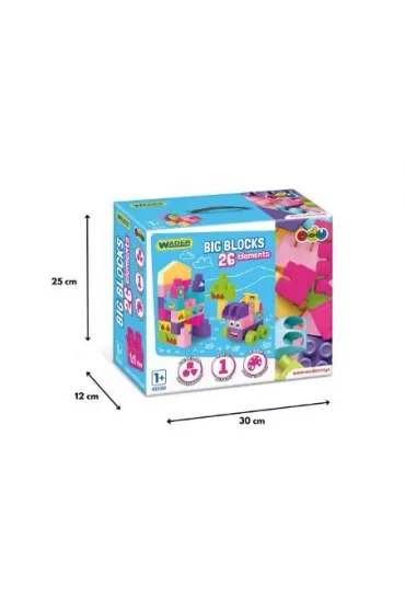 Big Blocks klocki 26 element�w r�owe