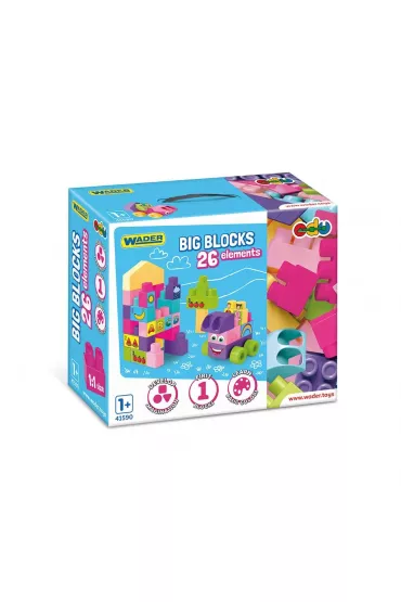 Big Blocks klocki 26 element�w r�owe