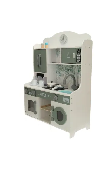 Kuchnia dla dzieci drewniana MDF LULILO SALIKO z ekspresem 85cm
