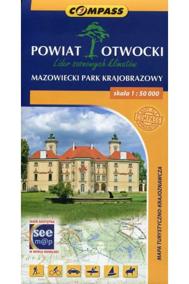 Mapa turystyczno-krajoznawcza Powiat Otwocki. Mazowiecki Park Krajobrazowy 1:50