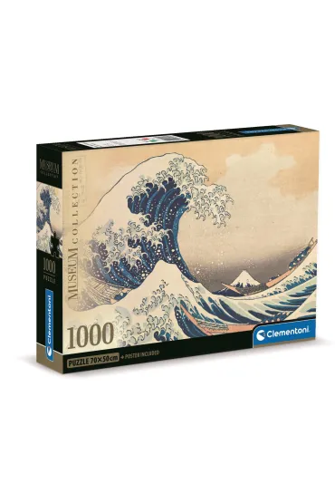 Puzzle 1000 el. Compact Museum Hokusai: La Grande Onda Clementoni