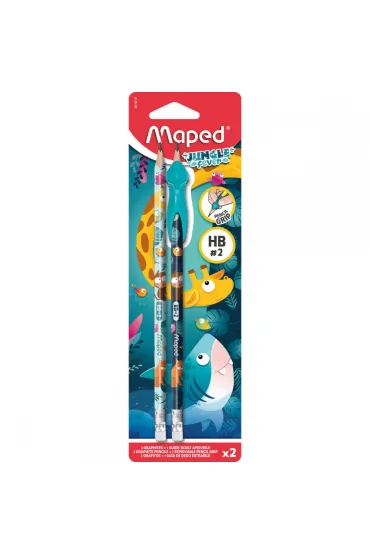 Maped O��wek z gumk� Jungle Fever HB 2 szt.