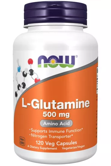 Now Foods L-Glutamine 500 mg suplement diety 120 kaps.
