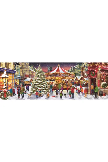 Puzzle 1000 el. Panorama Compact - Christmas Collection Clementoni