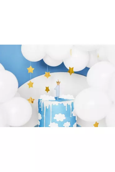 PartyDeco �wieczka urodzinowa 1 jasny niebieski 9.5cm