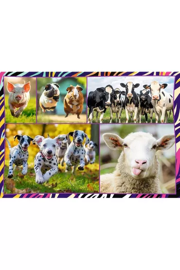 Puzzle 4x250 el. Zabawne zwierzaki Trefl