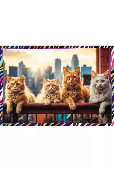 Puzzle 4x250 el. Zabawne zwierzaki Trefl