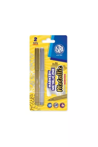 Astra Markery metaliczne z�oty, srebrny 2 szt.