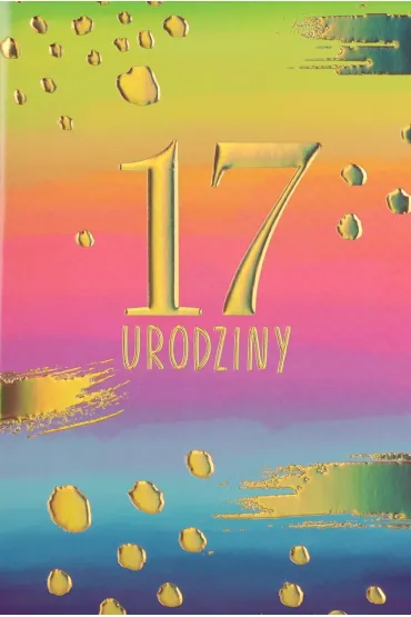 Karnet okazjonalny B6 z kopert� 17 Urodziny PAN DRAGON HM200-3196