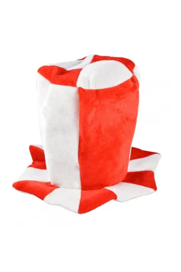 Arpex Czapka kibica cylinder bia�o-czerwona