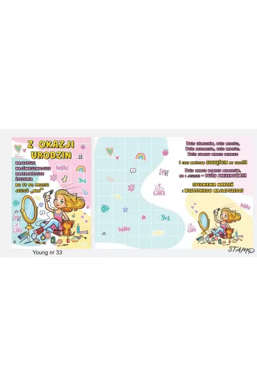 Stamp Karnet Young B6 + koperta wz�r nr 33 Urodziny