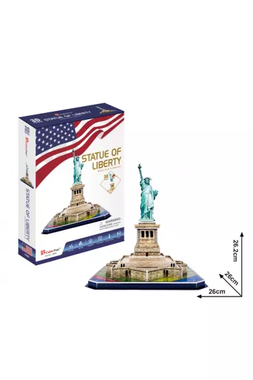 Puzzle 3D 40 el. Statua Wolno�ci Cubic Fun