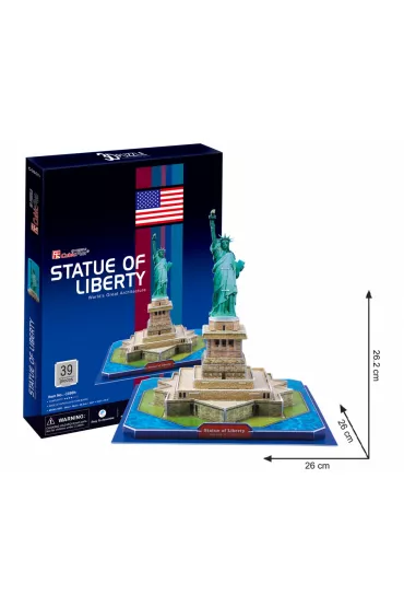 Puzzle 3D 40 el. Statua Wolno�ci Cubic Fun