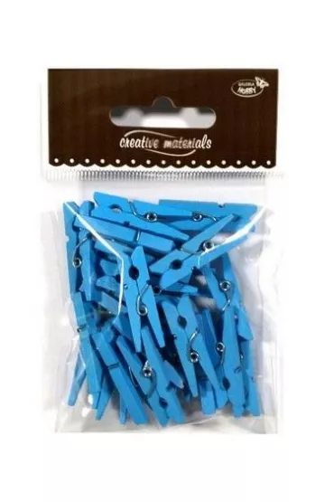 Galeria Hobby Klamerki drewniane niebieskie 30 mm