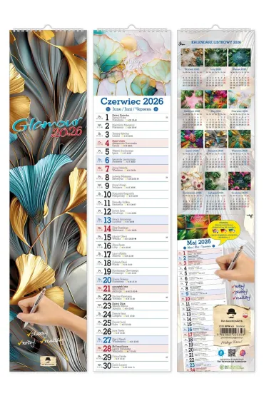 Kalendarz 2026 paskowy w�ski KPW V.6 Glamour