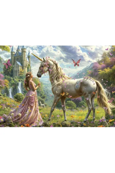 Puzzle 500 el. Wr�ka, jednoro�ec i motyl Educa