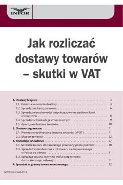 eBook Jak rozlicza dostawy towarw – skutki w VAT pdf