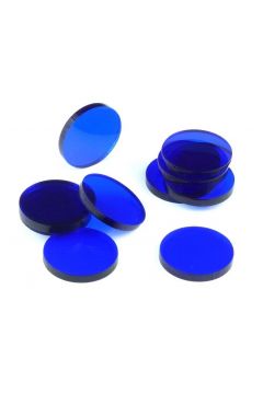 Crafters Znaczniki akrylowe niebieskie okrge 22 x 3 mm 10 szt.