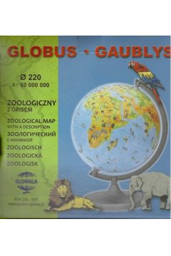 Globus zoologiczny z opisem 22 cm