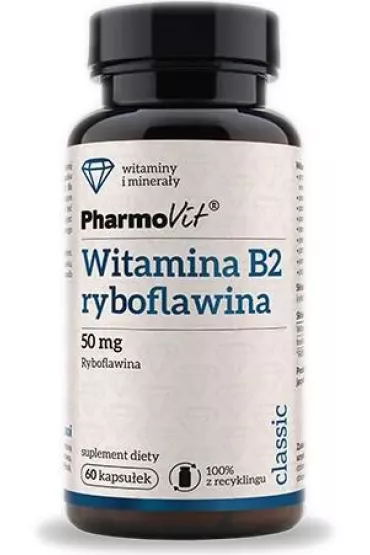 Pharmovit Witamina b2 (50 mg) bezglutenowa suplement diety 60 kaps.