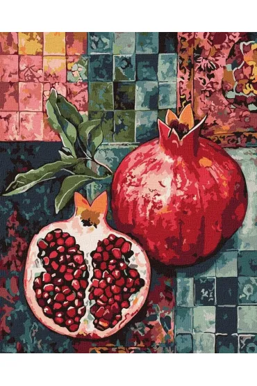 Ideyka Malowanie po numerach - Czerwony granat 40x50cm