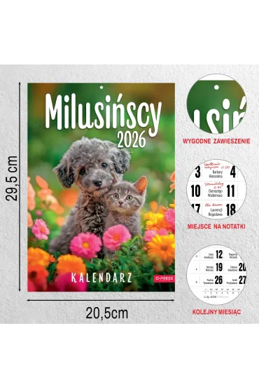 Opress Kalendarz 2026 A4 wieloplanszowy Milusi�scy