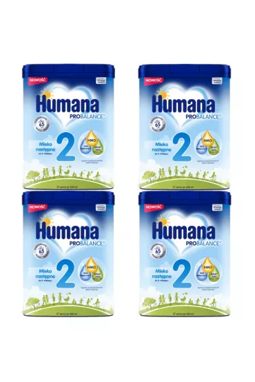 Humana 2 Mleko nast�pne po 6. miesi�cu Probalance HMO Zgrzewka 4 x 750 g