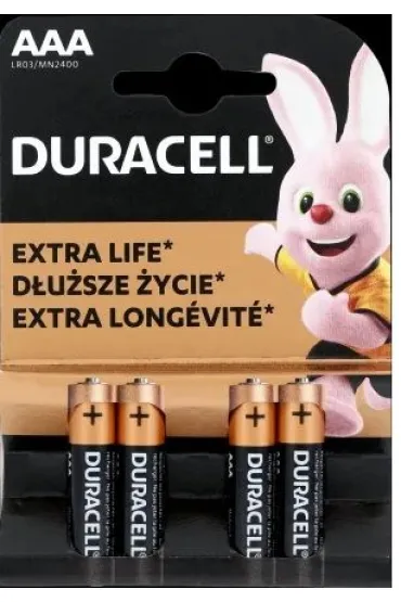 Bateria LR03 Duracell Extra Life B/C DURACELL LR3/AAA B4 4 szt.