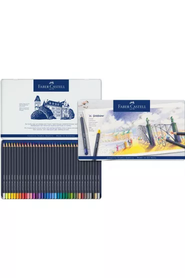 Faber-Castell Kredki o��wkowe Goldfaber opakowanie metalowe 36 szt.