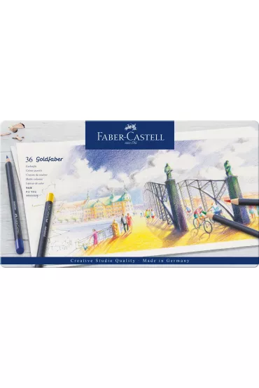 Faber-Castell Kredki o��wkowe Goldfaber opakowanie metalowe 36 szt.