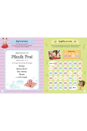 Sylvanian Families. Piknik Frei. Zadania z naklejkami