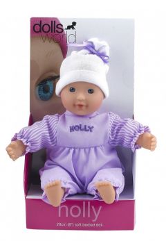 Lalka bobas Holly fioletowa 20 cm Dolls World