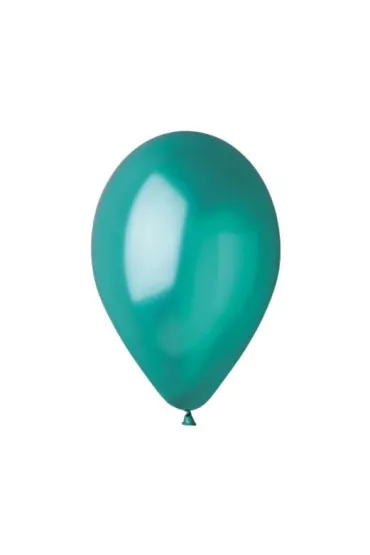Sdm Balony metaliczne zielono-turkusowe 25cm