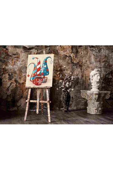 Twoje Hobby Malowanie po numerach - Czapki �wi�teczne 40x50cm