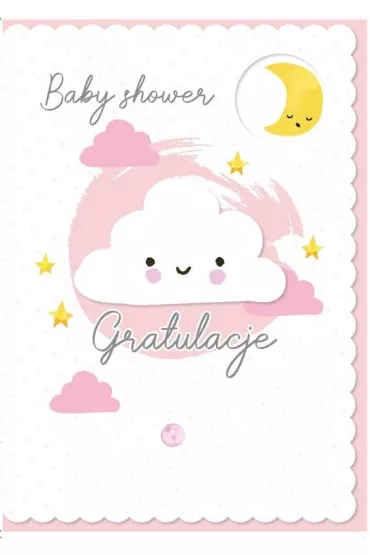 Kukartka Karnet B6 DK-836 Baby shower r�owy