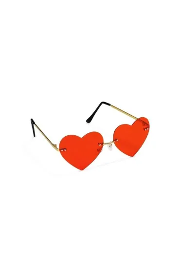 PartyDeco Okulary Serduszka czerwone