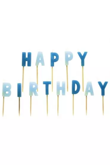 Amscan Zestaw �wieczek "happy birthday" niebieskie