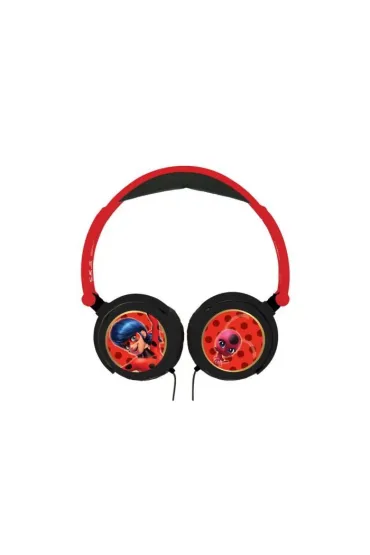 Sk�adane s�uchawki przewodowe stereo Miraculous z g�o�no�ci� bezpieczn� dla dzieci  Lexibook HP015MI