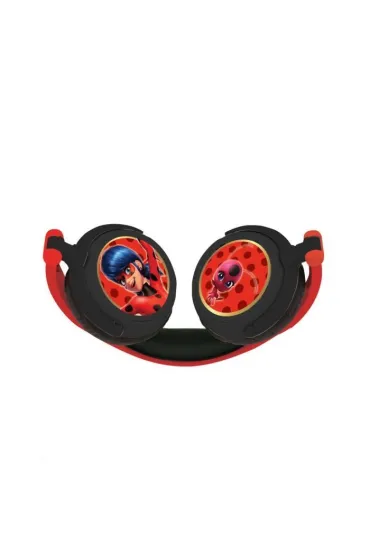Sk�adane s�uchawki przewodowe stereo Miraculous z g�o�no�ci� bezpieczn� dla dzieci  Lexibook HP015MI