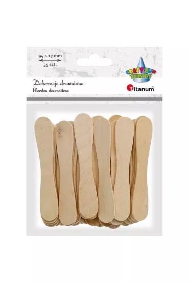 Titanum Drewniane patyczki �y�eczki 17 x 94 mm