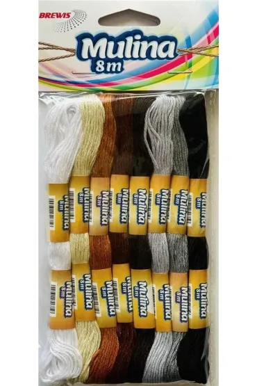 Brewis Mulina bia�y/be�e/br�zy/czarne 8 x 8 m