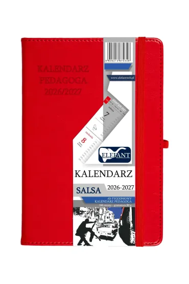 Kalendarz nauczyciela 2026/27 A5 tyg. czerwony