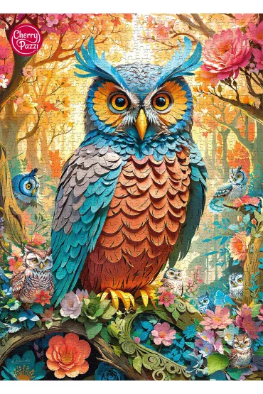 Puzzle 1000 el. Quilled Owl CherryPazzi