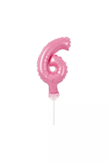 Godan Balon foliowy na patyczku BC-5RO6 Cyfra 6
