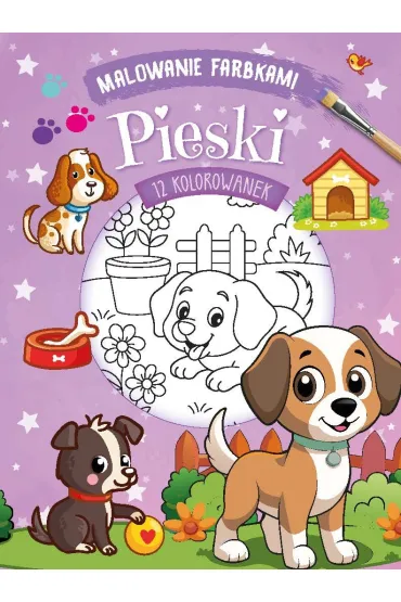 Malowanie farbkami. Pieski