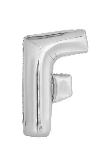 Amscan Balon foliowy litera F srebrna 54,5x86cm