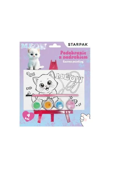 Podobrazie z nadrukiem  farby 4 kolory Kitty STARPAK 582116