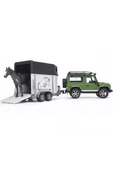 Land Rover z przyczep� dla konia i figurk� konia